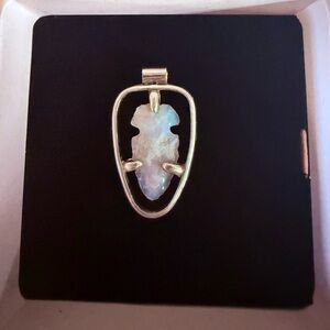 Silver with Opal Arrowhead Pendant